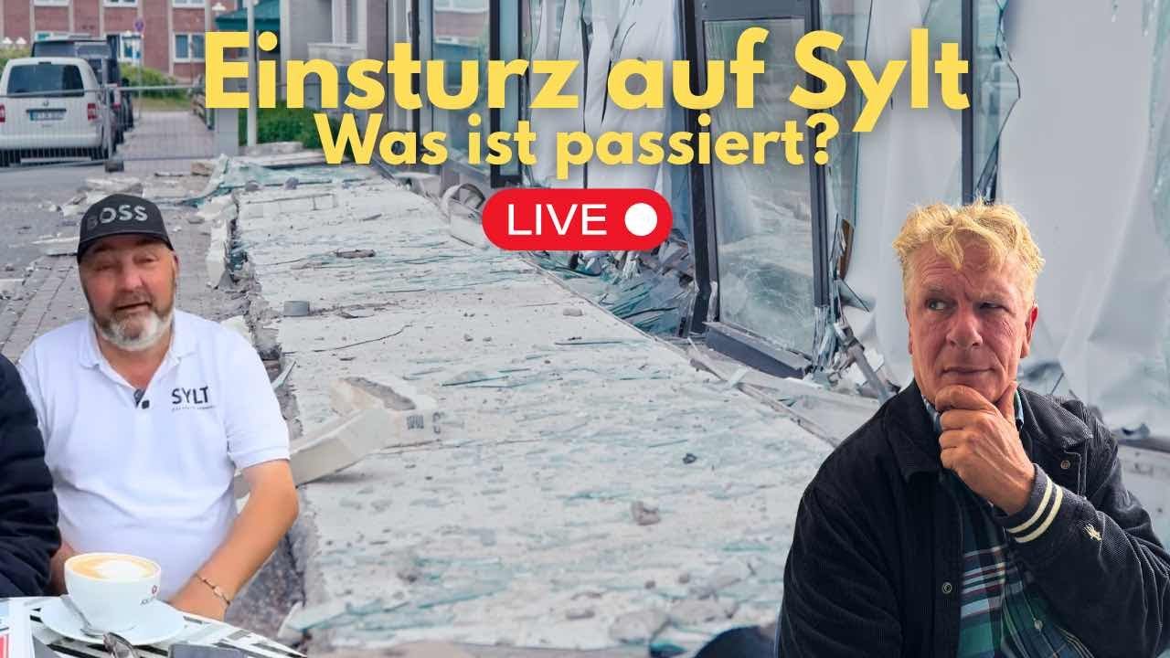 Einsturz des Vordachs in Westerland auf Sylt